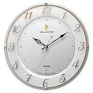 Rhythm Hanging Clock White φ33x5cm Disney Kumano Pooh Pooh Clock Radio Clock M542 8MY542MC03【Direct From JAPAN】