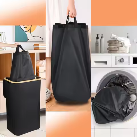 2 Recycling Bin Tote Bags, 100l, Dirty Clothes Basket Laundry Bag, Can Be Used With Bamboo Recycling