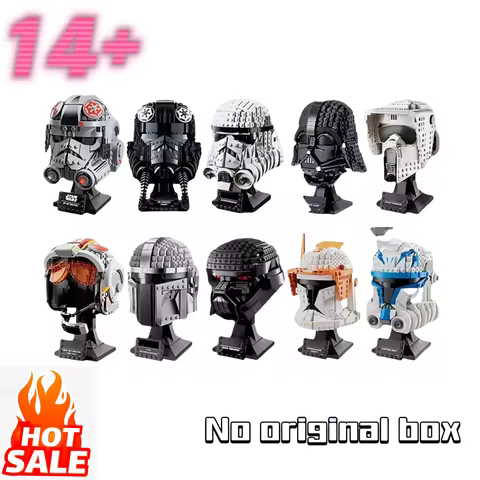 2026 New Space Wars TIE Fighter Pilot Helmet Architecture Assembly SpaceShip Model Building Block 75