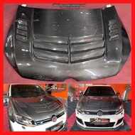 VW Volkswagen Golf MK6 TSI GTI R Front Varis Bonnet Hood Real Carbon Fiber / Forged Carbon Depan
