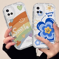 For VIVO Y21 2021 VIVO Y21S VIVO Y21T VIVO Y33S VIVO Y33T VIVO T1X Rainbow Phone Case Flower Phone C