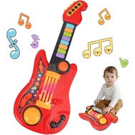 Mainan Gitar Kanak-Kanak untuk Hadiah Hari Lahir Budak Lelaki 3 Tahun, Gitar Elektrik & Piano 2-dala