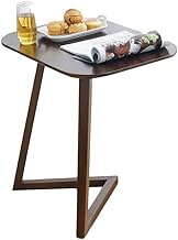 Side Table Desk End Bedside Solid Wood Laptop Stand Bedside Desks Living Room Rack Coffee Table Small Multi-functional Easy To Assemble FENPING (Color : Brown, Size : 60 * 40 * 45cm)