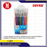Joyko Gel Pen Set Diamond Art 8 Colors 0.5mm / Joyko Color Pen