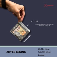 POUCH CLIP ZIPLOCK PLASTIC MICA PVC 0.12 MAKEUP SKINCARE MASK CHARGER PENCIL BOX SMALL WALLET STARIN