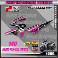STIKER MOTOR STRIPING HONDA VARIO LED LAMA 125 150 THN 2015 2016 2017 2018 KODE M149 STICKER MOTOR