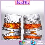 360 Rotating Crystal Whiskey Glass / Wine Cup / Wine Glass Whiskey Cup / Cawan / 旋转水晶威士忌酒杯 / Scotch Lovers / Beer Cup