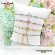 Titanium Bracelet Flower Clver Gt 112 Women's Fashion Jewelry Anti-Rust and Fade - Staycool Shop