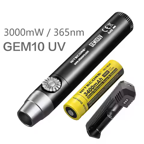 NITECORE GEM8 GEM10UV Jewelry Appraisal Lamp Adjustable Powerful Jewel Detection Flashlight Gemstone