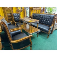 SOFA JATI SALINA 3211+1 MEJA+2 MEJA SISI