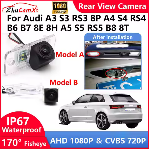 ZhuCamX For Audi A3 S3 RS3 8P A4 S4 RS4 B6 B7 8E 8H A5 S5 RS5 B8 8T Backup Parking Reverse Rear view