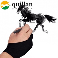 QUILLAN Two Finger Glove Anti-touch 3 Sizes Art Supplies Black Blue Grey Pink Anti-Scratch Painting 