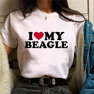 Beagle Top Women Streetwear T-shirts Women Designer Clothes Women Clothing Fashion Graphic T Shirts 
