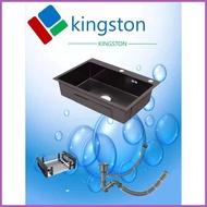 ◲ ● ❥ ELEGANT KITCHEN SINK BLACK 6045 (60*45*22) 3MM