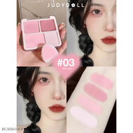 [Judydoll] Phấn má hồng kem Judydoll 4 ô bắt sáng tự nhiên làm sáng cho mọi tone da 9g