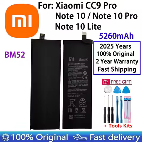 Brand New BM52 5260mAh Battery For Xiaomi Mi Note 10 Lite / Mi Note 10 Pro / CC9pro CC9 Pro Phone Ba
