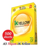 IK YELLOW A3 Paper 70GSM 500 Sheets | A3 70gsm IK Yellow Paper | Copier Paper