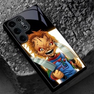 chucky The Clown Horror design Phone Case Glass for Samsung Galaxy S20 S21 S22 S23 S24 S25 Ultra Plu