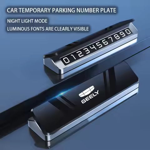 Car Metal Mobile Phone Temporary Parking Number Plate For Geely GX3 GX7 Pro Atlas Coolray Emgrand Ge