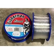 Fishing Line Clear - Brand Fisherman 1/6 LBS 0.35mm