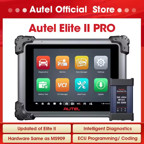 Autel Elite II PRO Diagnostic Scanner J2534 ECU Programmer Key Coding Scan Tools CAN FD/DoIP Upgrade