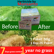 MONSANTO Racun Rumput paling kuat , Racun rumput bunuh akar , Racun Rumput mati akar. 50g/paket