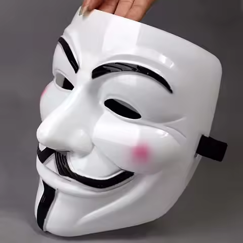 Halloween Mask Anonymous Mask Costume Accessory Cosplay Party Fancy Dress Prop Guy Fawkes Full Face 