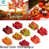 Maple Leaves Weddingear-resistance Simulation Props Halloween Silk 8*8cm