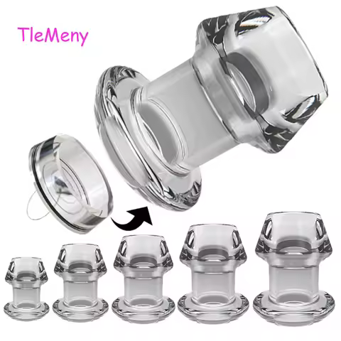 TleMeny Hollow Butt Plugs Anal Plug/Dilator/Tunnel/Cleaning/Expansion/Masturbator/Shower Enema Prost