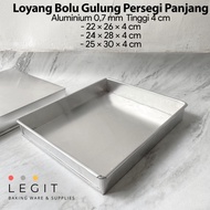 FK1 Loyang Bolu Gulung Persegi Panjang Tinggi 4 Cm Tebal