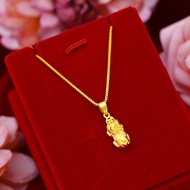 Emas loket 916 Lucky Pixiu charm gold 916 Copper Coin Small Pixiu /916 gold Pixiu Pendant