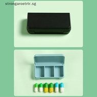 Strongaroetrtr 3 Grids Mini Pill Case Plastic Travel Medicine Box Cute Small Tablet Pill Storage Organizer Box Holder Container Dispenser Case SG