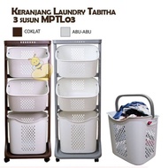 Laundry Basket Laundry Basket Flexible Trolley 3-tier Rack Multipurpose Basket (MPTL)