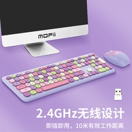 Cute Wireless Keyboard Mouse Combo Colorful Aesthetic Keyboard Silent Office Keyboard for Laptop PC