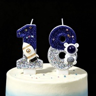 ❤❤ Creative Space Rocket Astronaut Birthday Numbers⏫⏫Boy 10th Birthday Party Birthday Cake 18th Birt