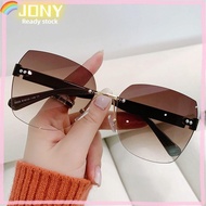 JONY Rimless Sunglasses Summer Vintage 2022  Women Shades