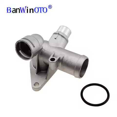 Aluminium Engine Cooling Radiator Coolant Hose Connector Flange Water Outlet Pipe For Audi A4 B6 B7 
