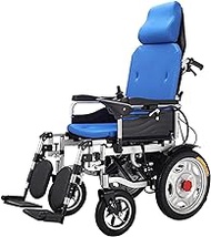 Fashionable Simplicity Electric Wheelchair With Headrest Anti-Dumping Thick Steel Pipe Intelligent Automatic Four-Wheeled Scooter Wheelchair For The Elderly And The Disabled Black