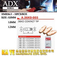 ADX 36KD CONTACT TIP MIG Torch Consumable 0.8/1.0/1.2MM 10PCS (HMB36-3)