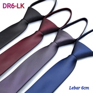 Men's Zipper Tie DR6-LK / DR6YLD Instant Slim Tie Ready in 6cm Wide