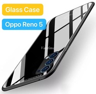 Case Oppo RENO 6 4G Reno 5 5g Indonesia Terbaru Glass Case Tempered Cover Silikon Casing Handphone Soft Case