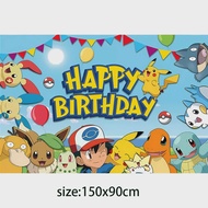 84pcs Pokemon Theme Pikachu Foil Balloon Set 32inch Gold Number 0-9th Children Birthday Party Decora