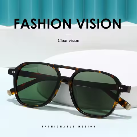 ultra-light TR90 material Polarized sunglasses Double nose Bridges sunglasses for men and women outd