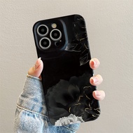 Creative cute art Black Peony Shockproof full-Inclusive hard shell camera lens Protective casing pho