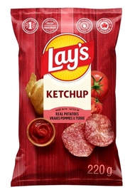 最後10包現貨!! Lays Ketchup Chips 茄汁味薯片 220g (加拿大空運到港)