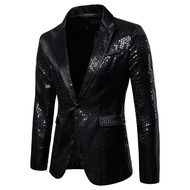 ️ 2025 Men's Suit Sequin Performance Dress Suit Nightclub Men's Clothing Host Ceremonial Photo Studi