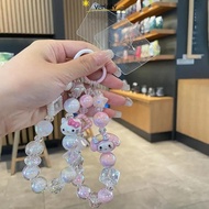 VARIETY Cartoon Hand-drawn Bead Phone Chain, Pendant Cartoon  Beaded Key Chain,  Cute Keychain Exten