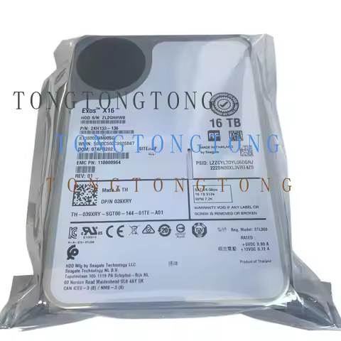 TT For DELL 16TB SATA 039XRY ST16000NM005G 2KH133-136 118000964 Used