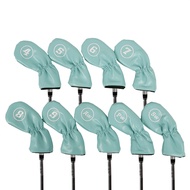 Dopamine Golf Club Cover Soft Pu Iron Cover Solid Color Club Cover Club Protective Cover 9pcs/Set
