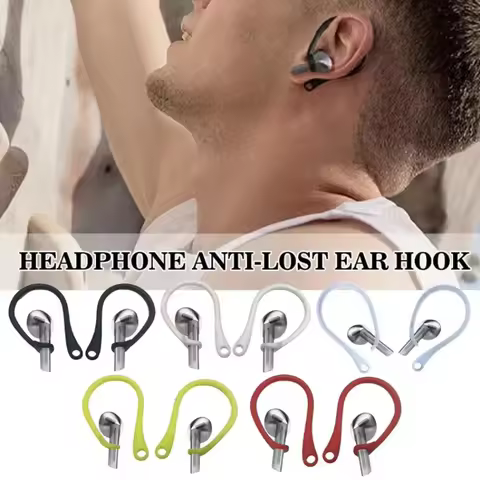 2/4Pairs Silicone Bluetooth Earphone Ear Hooks Earpods Loop Clip Headset Ear Hook Replacement Headph